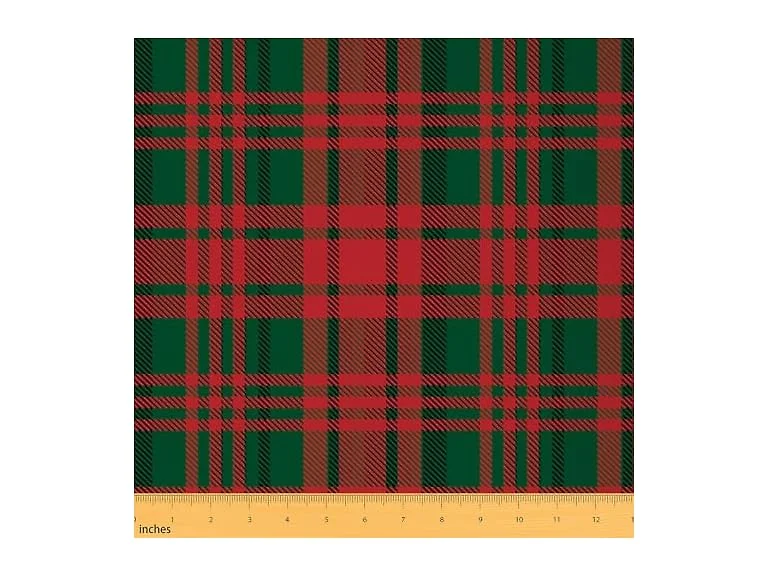 Feelyou Tartan Plaid Upholstery Fabric