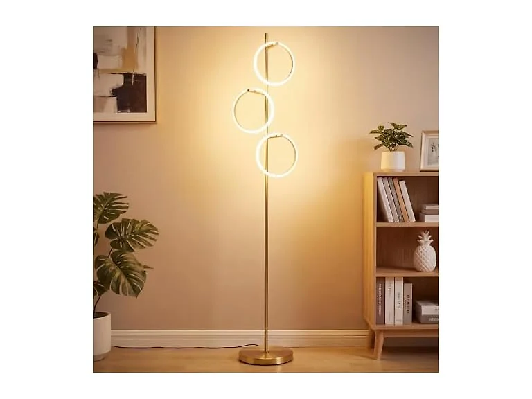Bairth Gold Floor Lamp with 3 Lights