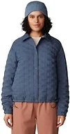 Mountain Hardwear Women's Stretchdown Light Snap Jacket, Montauk Blue, Medium