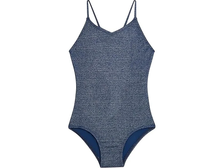 Kanu Surf Girls (5) 1-PC V-neck Sparkle Solid Navy