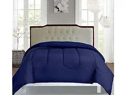 Luxury Home 1PCSOLIDT-COM-NAV Twin Microfiber Comforter Set 