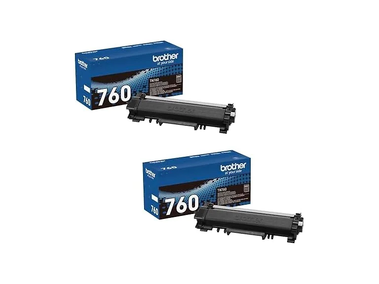 BROTHER TN760-BK-2PK Brother Genuine TN760 2-Pack H (Open Box)