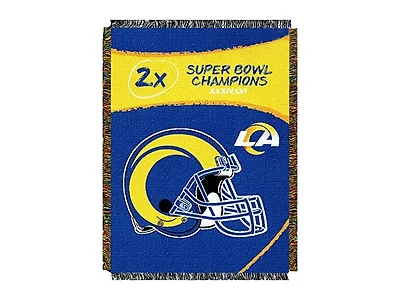 LA Rams 2X Super Bowl Champs Blanket