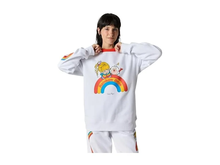 Samii Ryan Women (L) Rainbow Brite Crewneck White