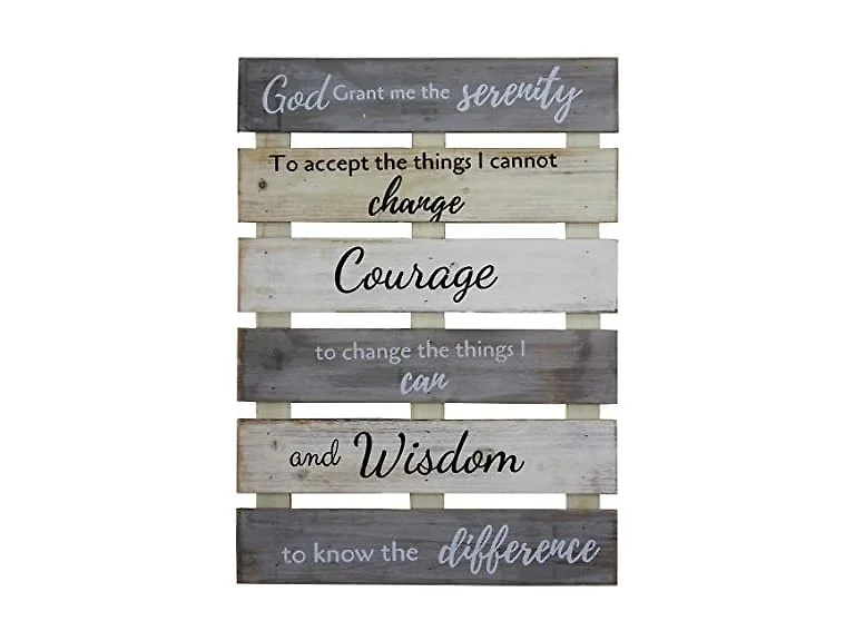 Rustic Serenity Prayer Wall Sign