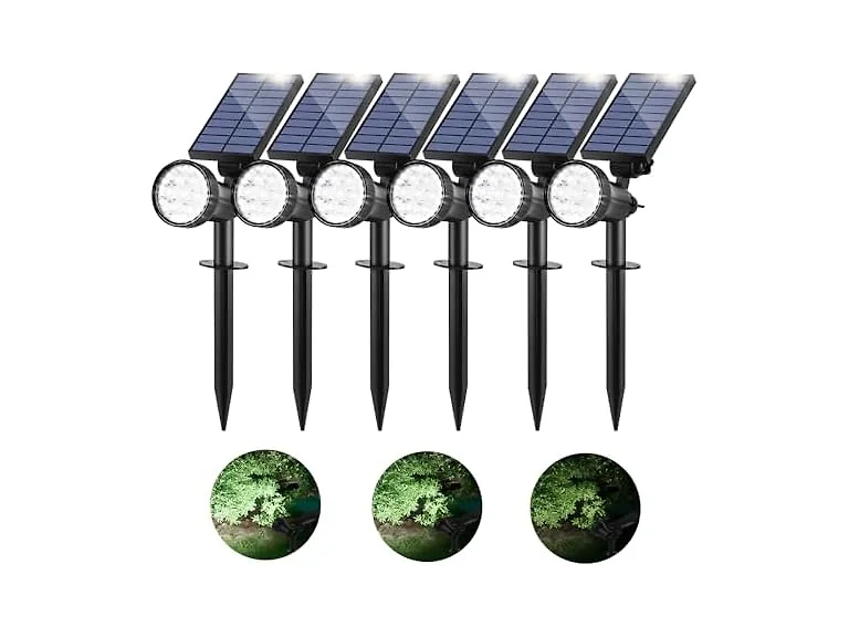 Bosceos Solar Spot Lights Outdoor, 6PK