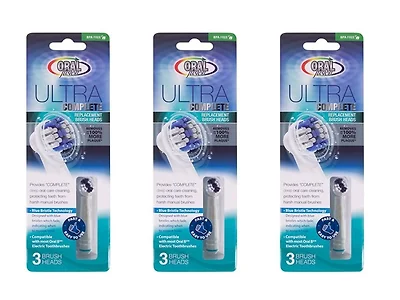 3-Pk Ultra Complete Brush Heads 3 Ct Compatible w/Oral-B