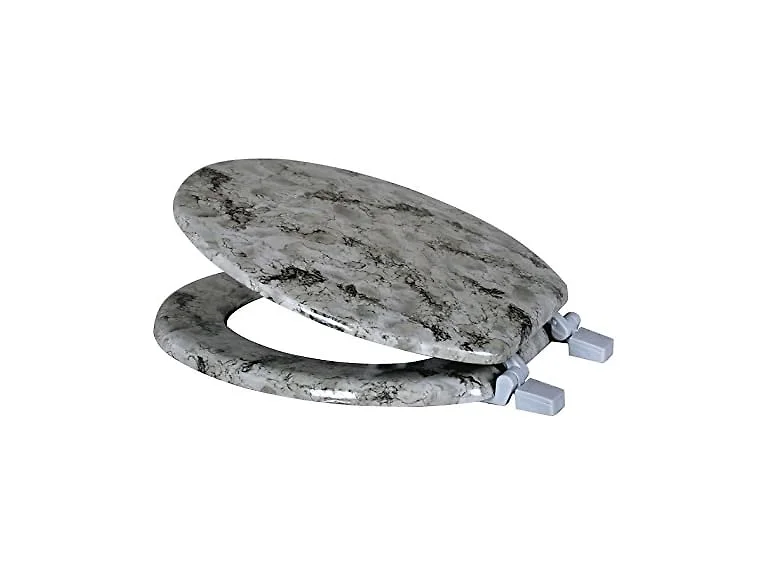 American Dream 17" Marbleized Wood Toilet Seat