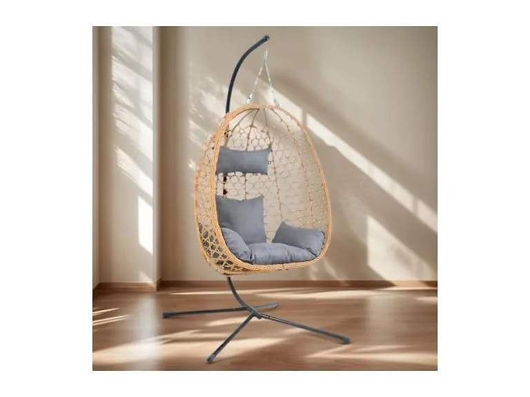Bamboo Rattan Egg Swing Chair