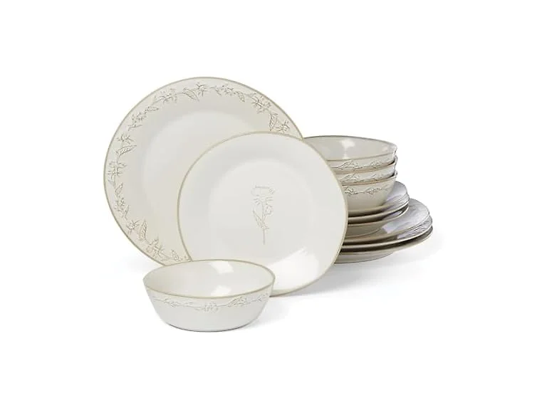 Lenox Dinnerware Set, Homespun 12-Piece Set White 