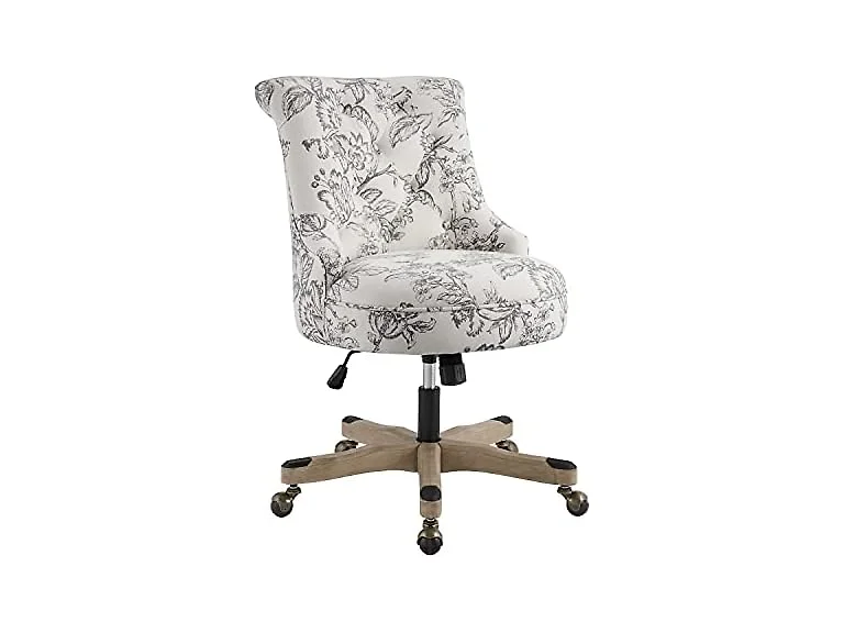 Linon Leslie Floral Office Chair