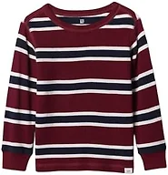 GAP Boys' Long Sleeve Thermal Crewneck, Red Delicious, 6-12 Months
