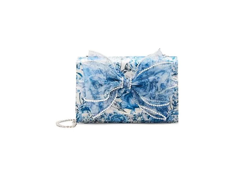 Betsey Johnson Pearl Trimmed Bow Bag