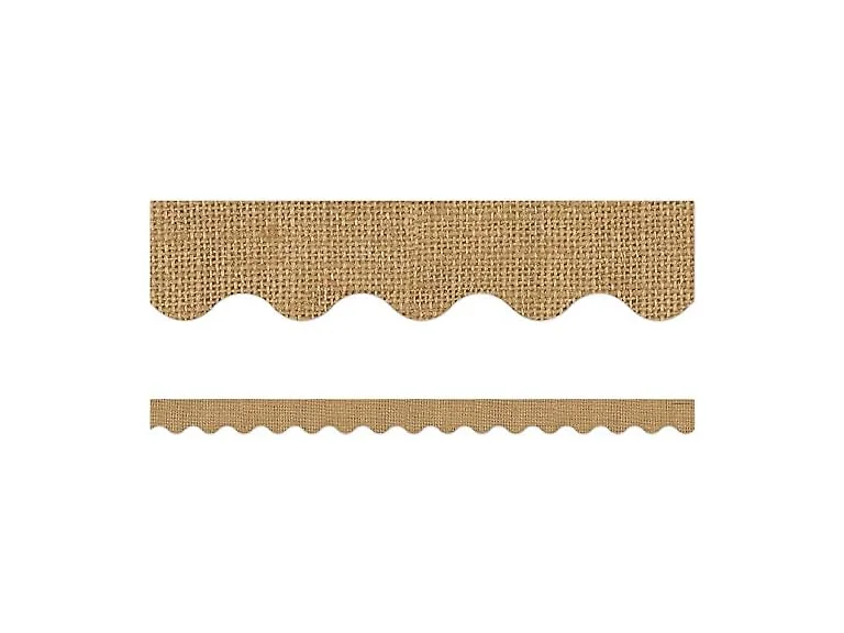 Burlap Scalloped Border Trim