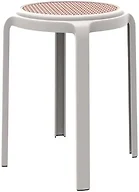 LeisureMod TSR13WH Teresse Dining Stool White