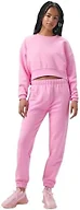 florence by millsWomensCozy Crush Cropped Pullover SweatshirtHot PinkLarge