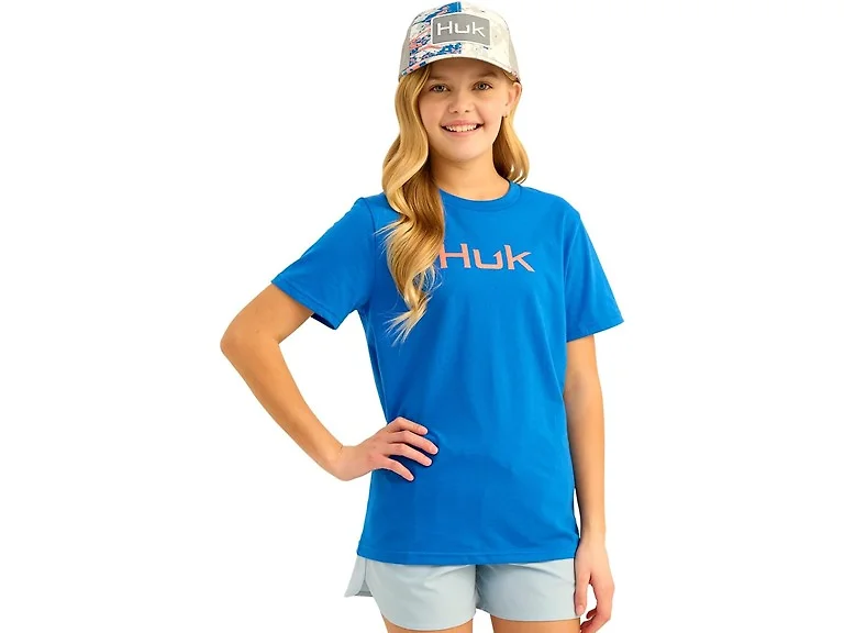 HUK Kids Performance Fishing Logo Tee (Large)