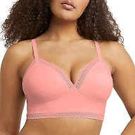 Maidenform Women's Lacy Triangle Bralette, Lace Bra with Convertible Straps, Wireless Bralette