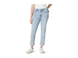 Amazon Essentials Women's Women's Low Stretch Mid-Rise Boyfriend Crop Jean, Iced Blue Light Wash, 8