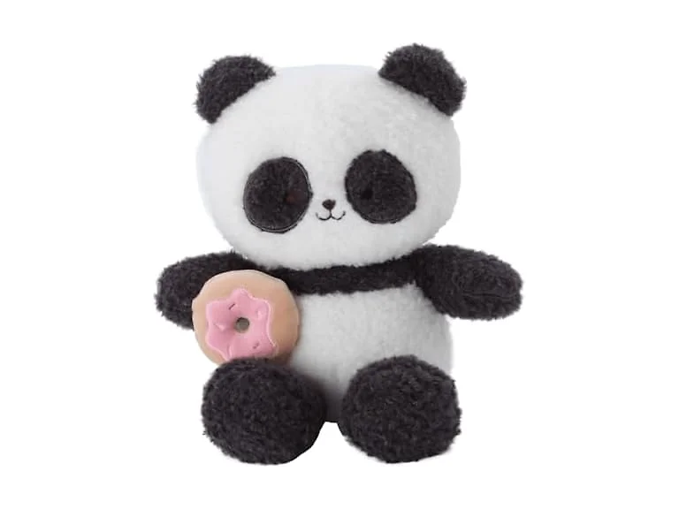 Linzy 10” Panda Stuffed Animal Holding Donut