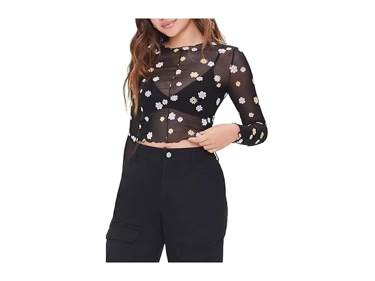 Forever 21 (M) Sheer Mesh Top