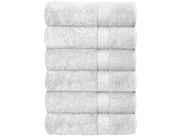 J&V TEXTILES 6PK TWL WHITE 27 X 52 IN 6-Pack Plush Bath T