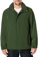 Amazon Essentials Men's Waterproof Packable Rain Jacket, Dark Green, X-Large