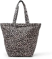 Amazon Essentials Women's Extra Large Overnight Travel Tote Bag, Tan Leopard, One Size