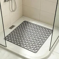 Casa and Beyond Shower Mat, Non Slip Shower Mats, Secure Shower Mats Easy to Clean,Washable Non-Slip Bathtub Mats for Inside Showers (Grey,20.9 * 20.9 in)