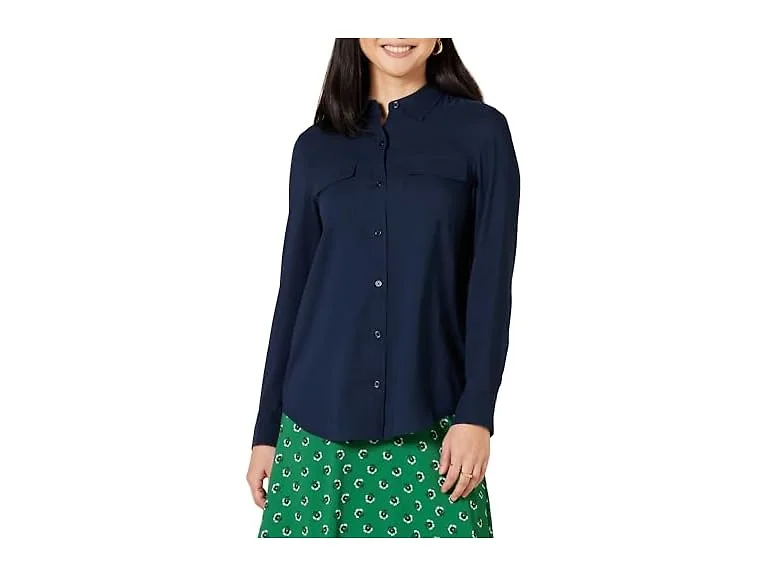 Amazon Essentials Women Relaxed-fit Pocket Shirt