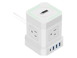 Wireless Charger Cube Power Strip with Surge Protection