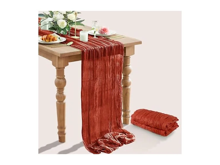 Tisement Packs Cheesecloth Table Runner