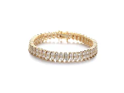 Amy and Annette DAAS-DBB833-G One Size 18K Simulated Diamond