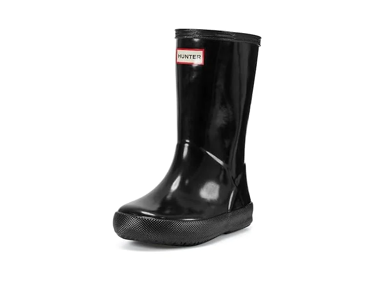 Hunter Kids First Gloss Rain Boots, Blac
