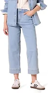Amazon Essentials Women's High-Rise Regular-Fit Ankle-Length Wide-Leg Jeans - Discontinued Colors, Light Wash, 2