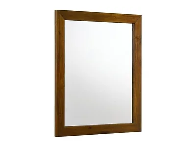 Reed Antique Coffee Wood Frame Mirror