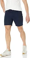 Amazon Essentials Men's Slim-Fit 7" Inseam Stretch 5-Pocket Shorts with Tapered Leg, Midnight Blue, 29