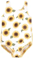 Hudson Baby Girls Baby and Toddler Swimsuit, Sunflower, 3T