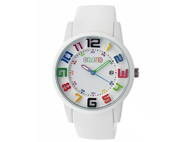 CRAYO Festival Unisex Watch w/ Date - White