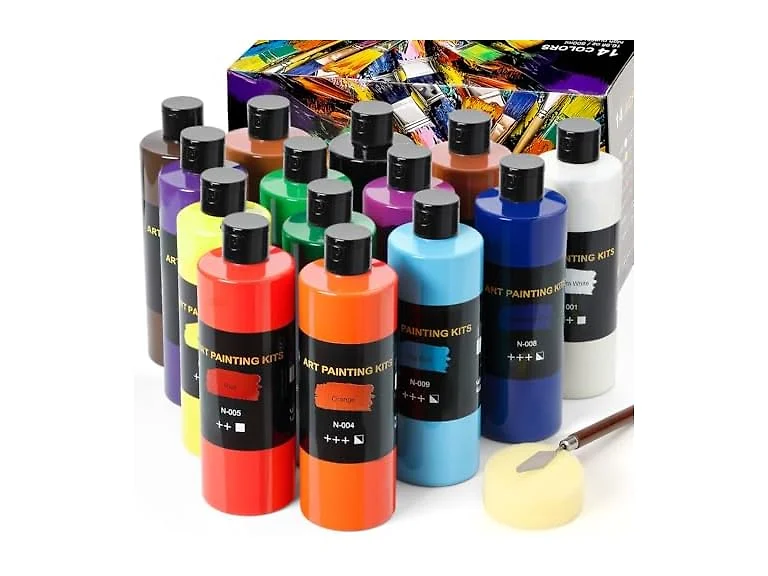 Color More 14-Color Acrylic Paint Set 500ml