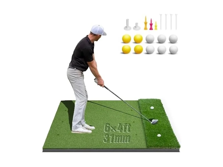 Zonop 6x4ft Dual-Turf Golf Hitting Mat