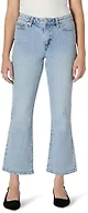 Amazon Essentials Women's Women's Medium Stretch Mid-Rise Kick Crop Jean, Iced Blue Light Wash, 6