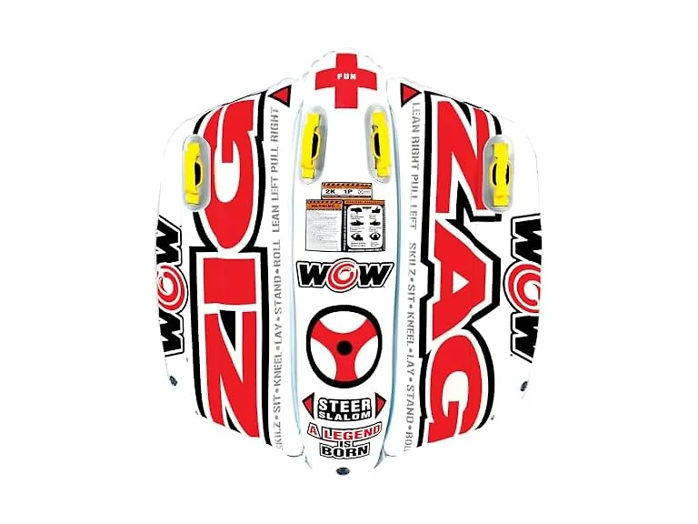WOW Sports Zig Zag Towable Inflatable Tube for Boating