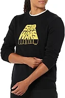 Amazon Essentials Disney | Marvel | Star Wars Men's Crewneck Pullover Sweaters, Star Wars Logo, X-Small