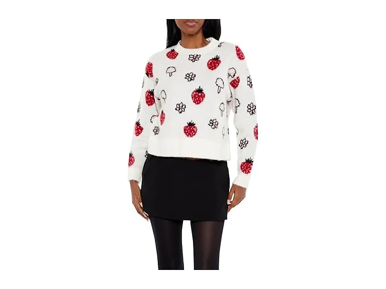 Forever 21 Women (S) Strawberry Mushroom Sweater