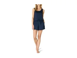 Amazon Essentials Women's Soft Satin Tank Top and Short Sleepwear Set, Navy, XX-Large