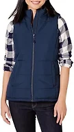 Amazon Essentials Women's Mid-Weight Puffer Vest, Navy, Large