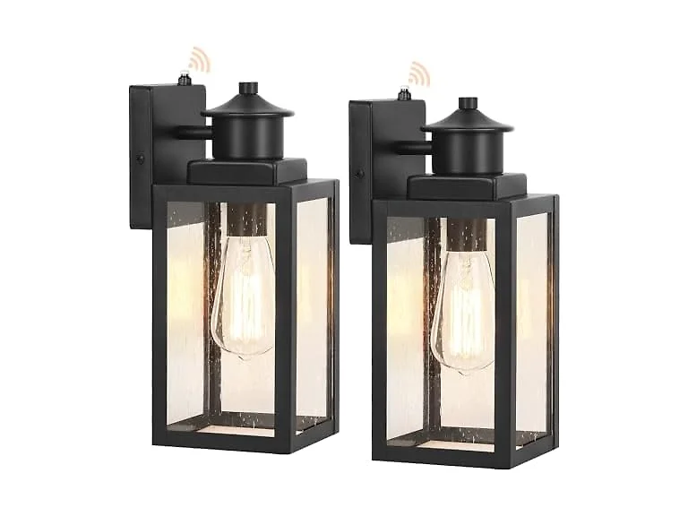 BesLowe 2-Pack 11.75" Dusk to Dawn Outdoor Wall Lights
