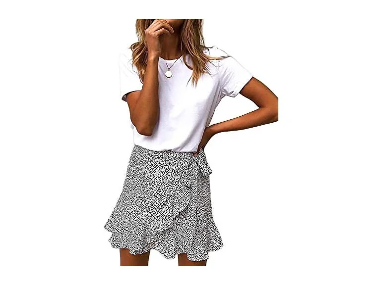 Salamola Women (L) Asymmetrical Ruffles High Skirt