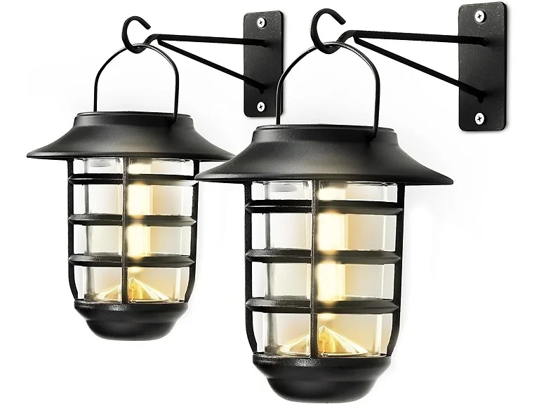 Home Zone Security 2 Packs Solar Wall Hanging Lights